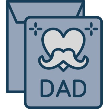 Moda tarzı izole edilmiş arka planda baba günü simgesi