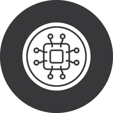 Çip. Web simgesi basit illüstrasyon