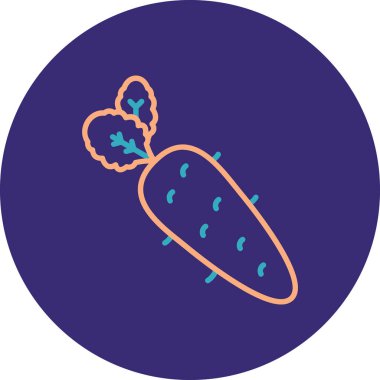 Havuç. Web simgesi basit illüstrasyon