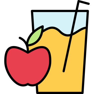 Meyve suyu. Web simgesi basit illüstrasyon