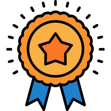 ödül rozeti renk özet vektörü