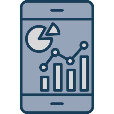 Mobil analitik vektör simgesi kolayca değiştirilebilir ya da düzenlenebilir