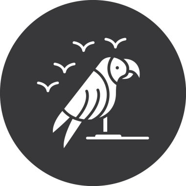 kuş simgesi vektör illüstrasyonu