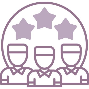 Takım. Web simgesi basit illüstrasyon