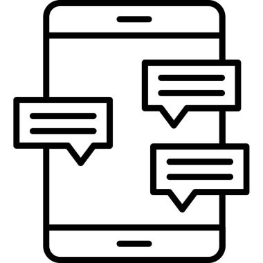 Sohbet ileti simgesi, vektör tasarımı