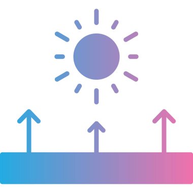 Güneş. Web simgesi vektör illüstrasyonu