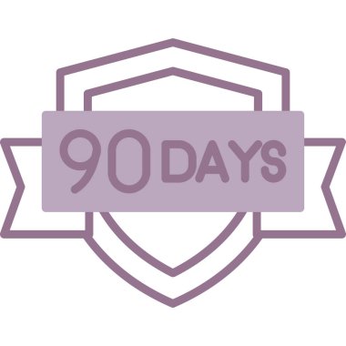 Takvim simgesi, vektör illüstrasyonunda 80 gün