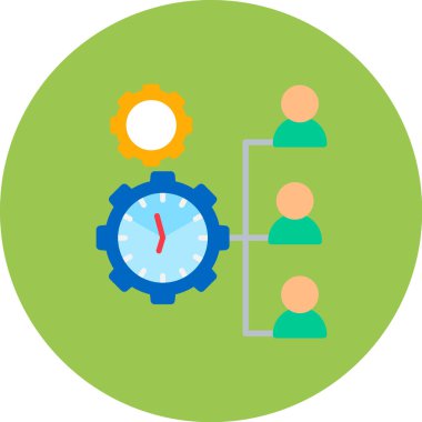 Takım çalışması için iş yönetimi dairesi simgesi