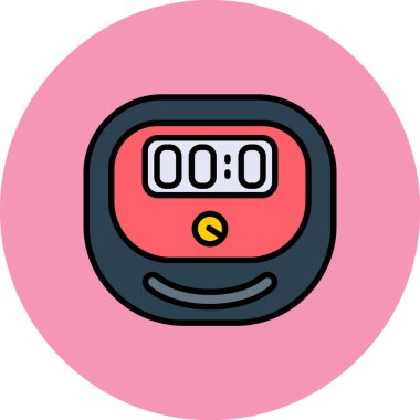 Alarm saati simgesi, vektör illüstrasyonu