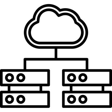 bulut sunucu vektör simgesi