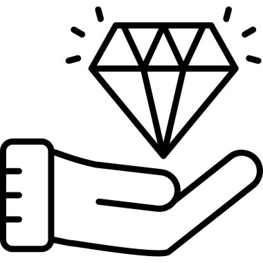 Elmas. Web simgesi basit tasarım