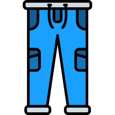 Pantolon. Web simgesi basit illüstrasyon