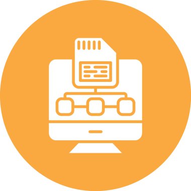 Bilgisayar. Web simgesi basit illüstrasyon