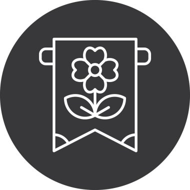 çiçek simgesi vektör illüstrasyonu