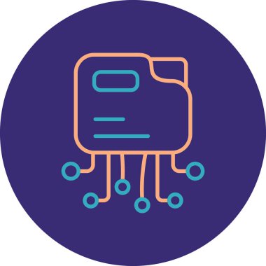 Bir çip simgesinin vektör çizimi