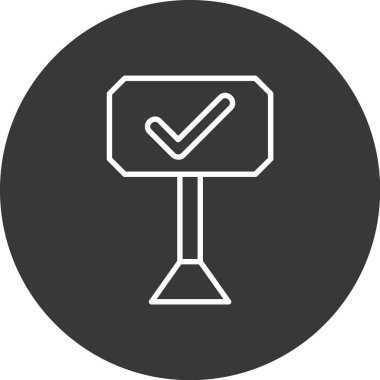 Kontrol işaretinin vektör çizimi