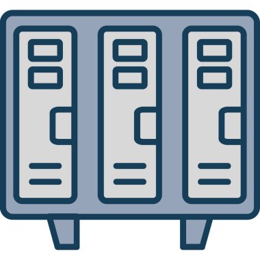 sunucu merkezi simgesi doldurulmuş ana hatlar biçiminde