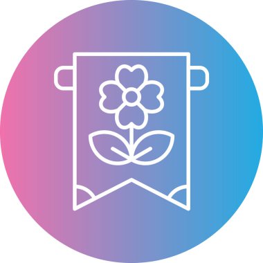 Güzellik çiçek simgesinin vektör çizimi