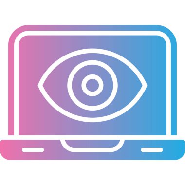 Göz ağ ikonu vektör illüstrasyonu