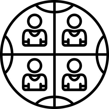 Bir grup insanın vektör çizimi