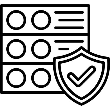 kalkan simgesi, vektör illüstrasyonu