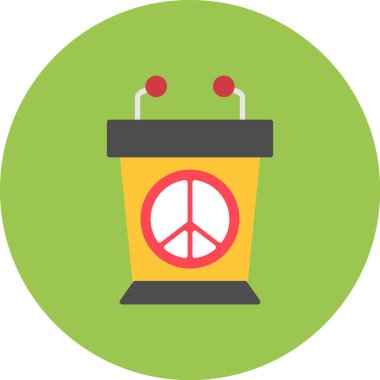 Barış düz vektör simgesi