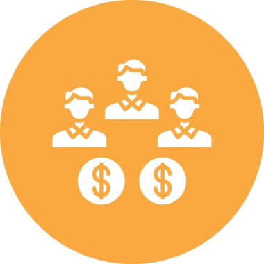 Dolar. Web simgesi vektör illüstrasyonu