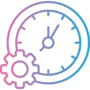 Zaman simgesi vektör illüstrasyonu