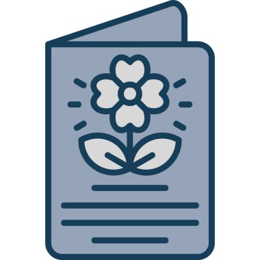 Bir çiçek simgesinin vektör illüstrasyonu