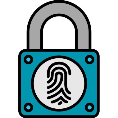 parmak izi simgesi, basit vektör illüstrasyon tasarımı