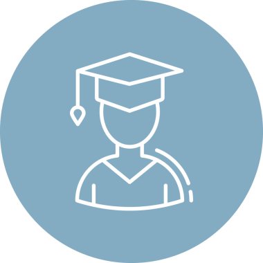 mezuniyet şapka vektör simgesi