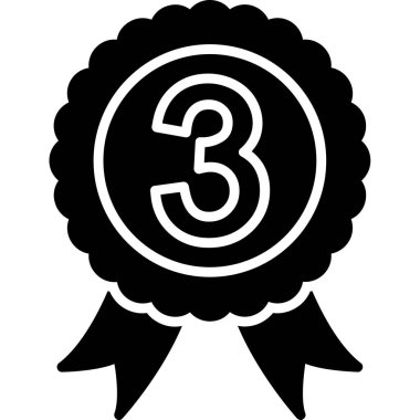 Beyaz arkaplan vektörü, illüstrasyon üzerinde izole edilmiş modada 3 rd damga.