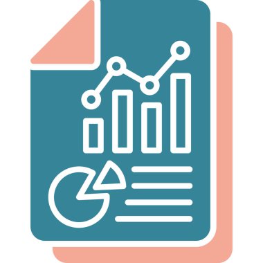 Grafikli bir grafiğin vektör illüstrasyonu