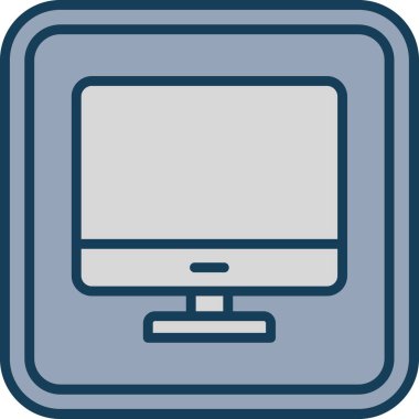 Bilgisayar. Web simgesi basit illüstrasyon