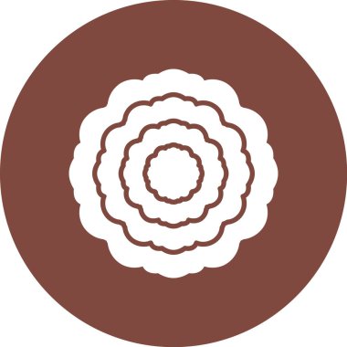 Çiçek simgesinin vektör illüstrasyonu