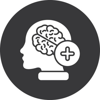 Beyin. Web simgesi basit illüstrasyon