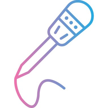 Mikrofon. Web simgesi basit illüstrasyon