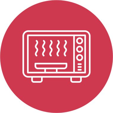 Fırın simgesinin vektör illüstrasyonu