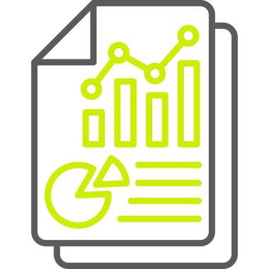 İş grafiği simgesinin vektör illüstrasyonu