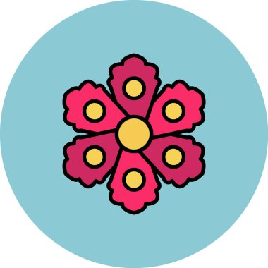 Çiçek. Web simgesi basit illüstrasyon