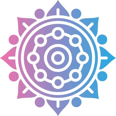 Mavi bir çiçeğin vektör illüstrasyonu