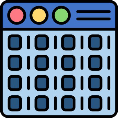 Takvim. Web simgesi basit illüstrasyon