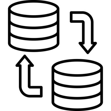 sunucu veri simgesi ana hat biçiminde