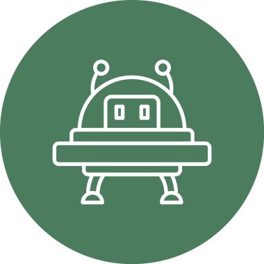 Benzersiz Robot Vektör Satırı Simgesi