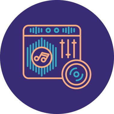 Müzik simgesinin vektör illüstrasyonu