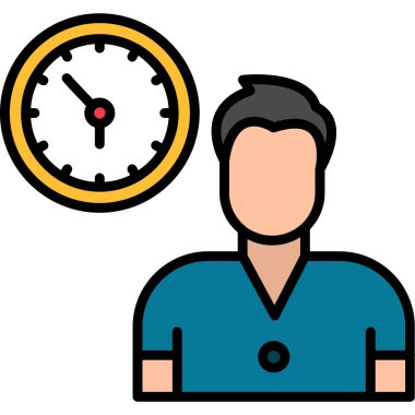 Zaman yönetimi simgesi vektör illüstrasyonu