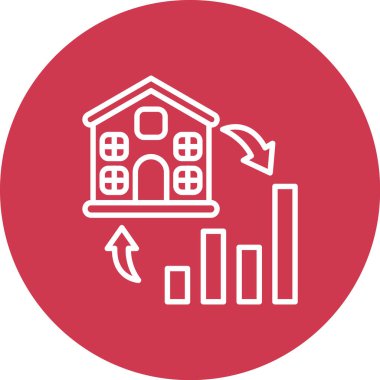 Emlak simgesi illüstrasyon vektörü