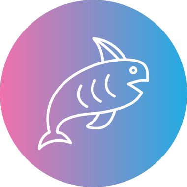 Deniz simgesi elementinin vektör illüstrasyonu. güzel ve güzel element balık simgesi olarak kullanılabilir.