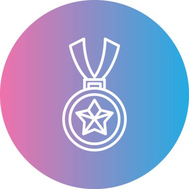 Madalya. Web simgesi basit illüstrasyon