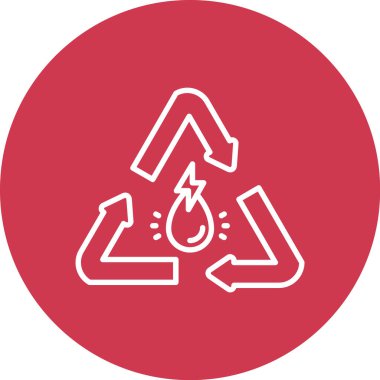 Geri dönüşüm simgesinin vektör çizimi